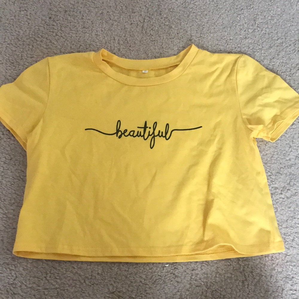 yellow crop top